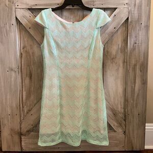 Pink Owl Crochet Lace Dress